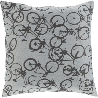  Bicycle Print Throw Pillow