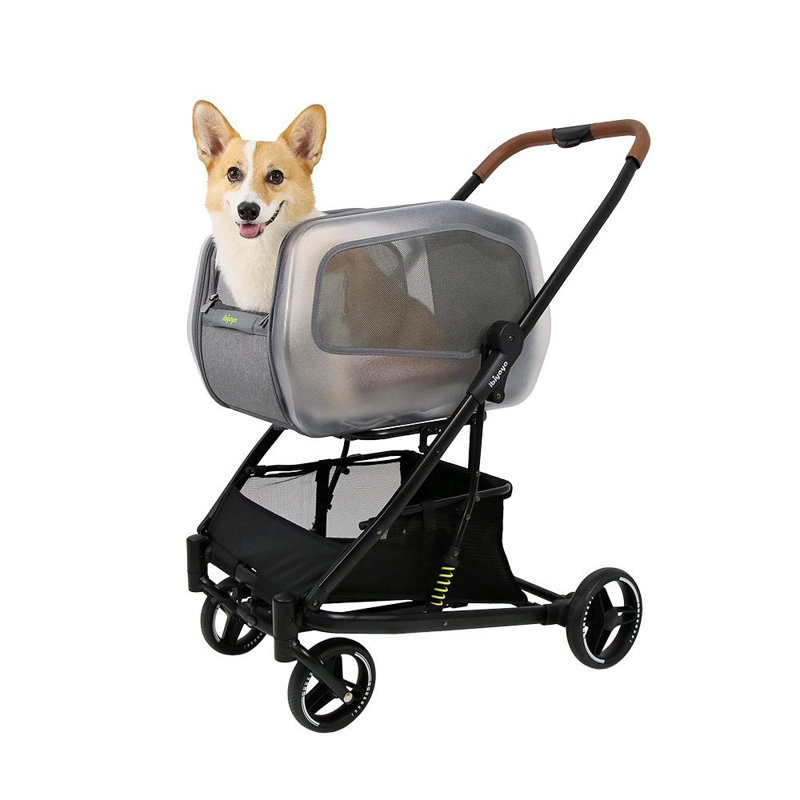 NeoRider Silver Mist Multi-Purpose Pet Stroller with Nylon Mesh