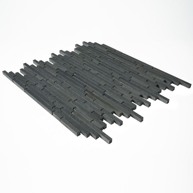 Villa 0.38" x 12" Basalt Linear Wall & Floor Tile