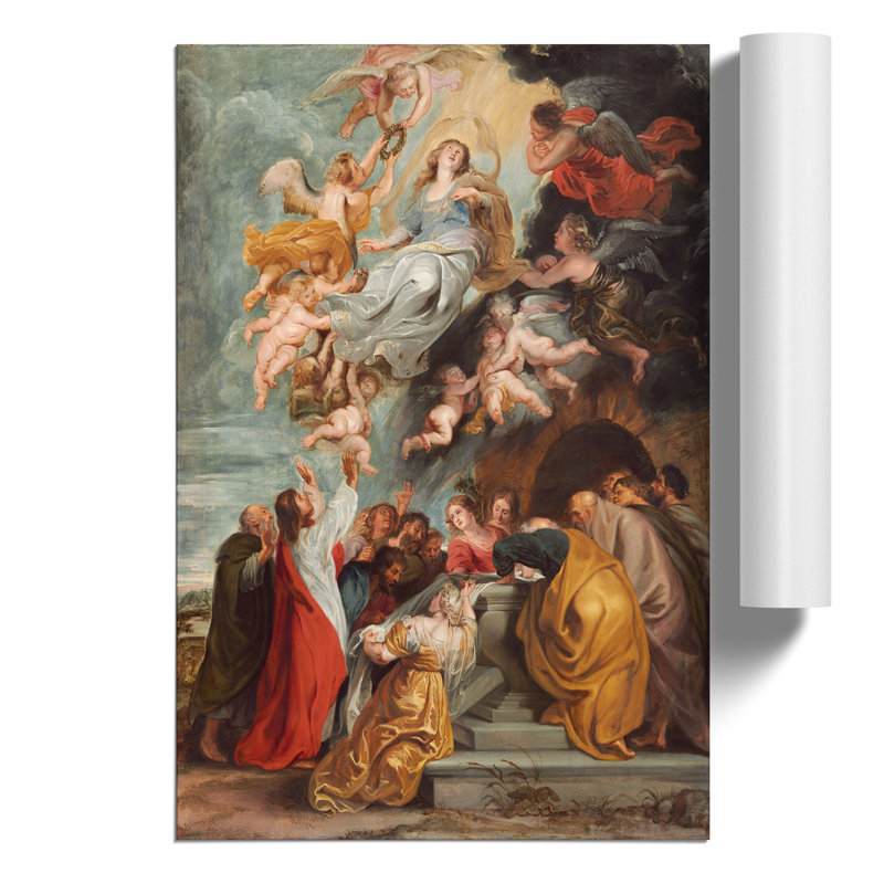 The Assumption of the Virgin by Peter Paul Rubens - Frameless Print, 30cm H x 21cm W x 0.1cm D