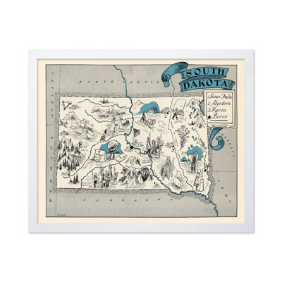 Carte illustrée de South Dakota