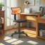 Chaise de bureau pivotante en filet à dossier bas avec réglage de la hauteur-1838975492