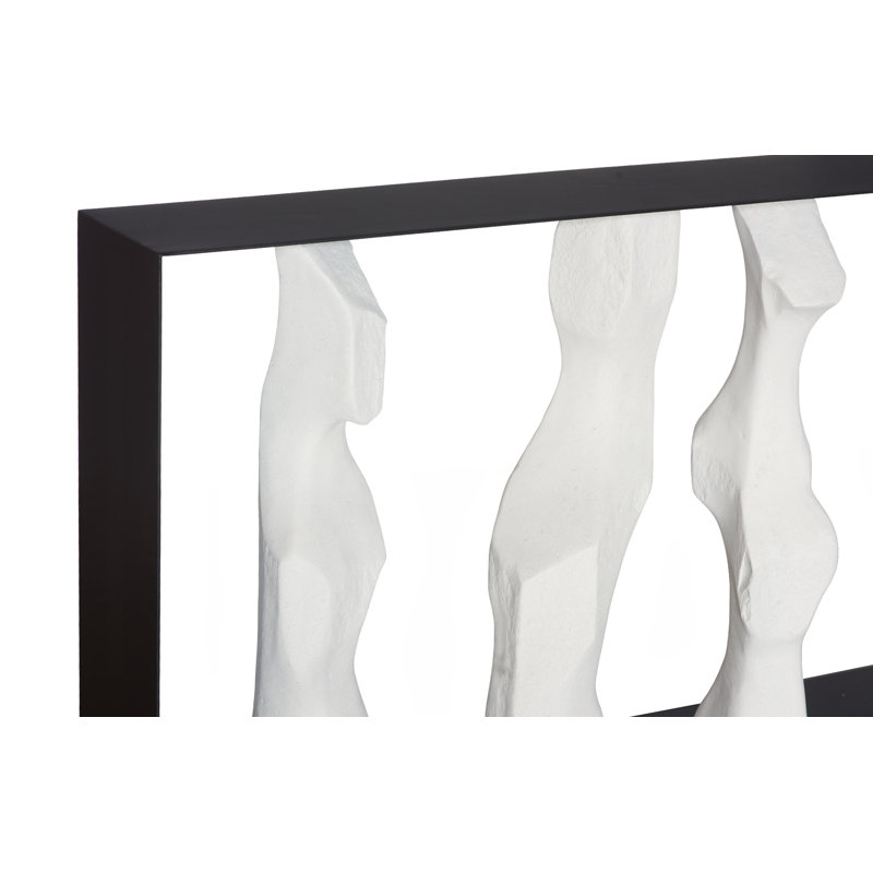 Cast Women Metal Framed Console, Roman Stone