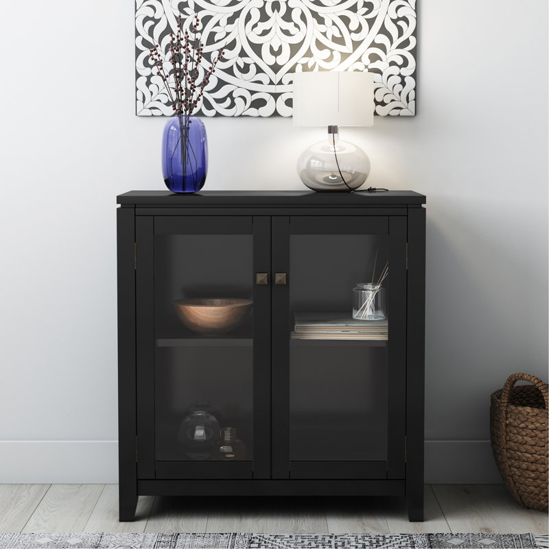 Armoire de rangement basse en bois Cosmopolitan