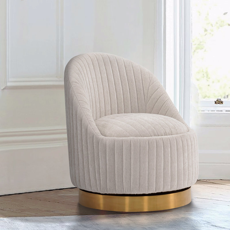 Fauteuil d'appoint pivotant, Crème