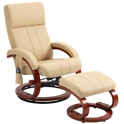 HOMCOM Recliner Chair With Ottoman