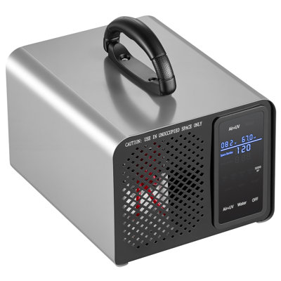 Ozone Generator, 36000mg/h Commercial Ozone Machine, with 15s Delayed Start & Area-Based Timer & LCD Touchscreen Display, Industrial Deodorizer for Car, Smoke, Home Odors, Up to 3200 sq.ft