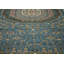 Tapis traditionnel en laine noué à la main bleu 12 pi 1 po x 15 pi 2 po Oushak