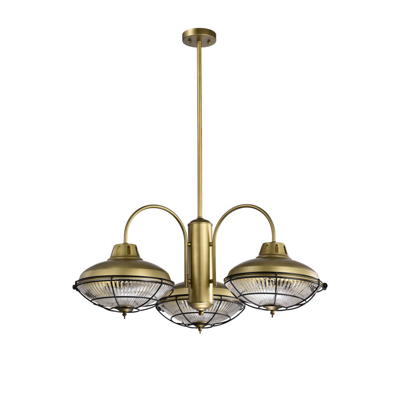 Blocton 3 - Light Geometric Chandelier