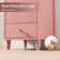 18" Freestanding Small Bathroom Vanity Base Only, Sink Not Included, Decorative Wavy Edge