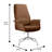 Orren Ellis Ingertha Modern Executive Leather Office Chair – Ergonomic Mid-Back Desk & Conference Seating with Fixed Arms, Swivel Base, and Adjustable Height -6262709