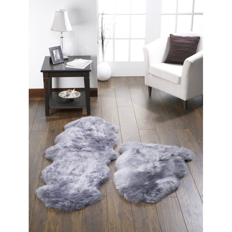 Miah Solid Colour Sheepskin Shag Area Rug, Novelty 75 x 175cm