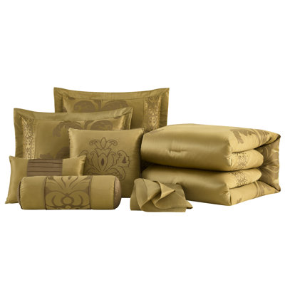 Royale Jacquard Floral 7 Piece Comforter Set