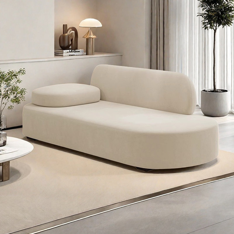 Méridiennes d'intérieur avec appui-tête mobile Finck, Orienté à gauche (vu de face), Beige
