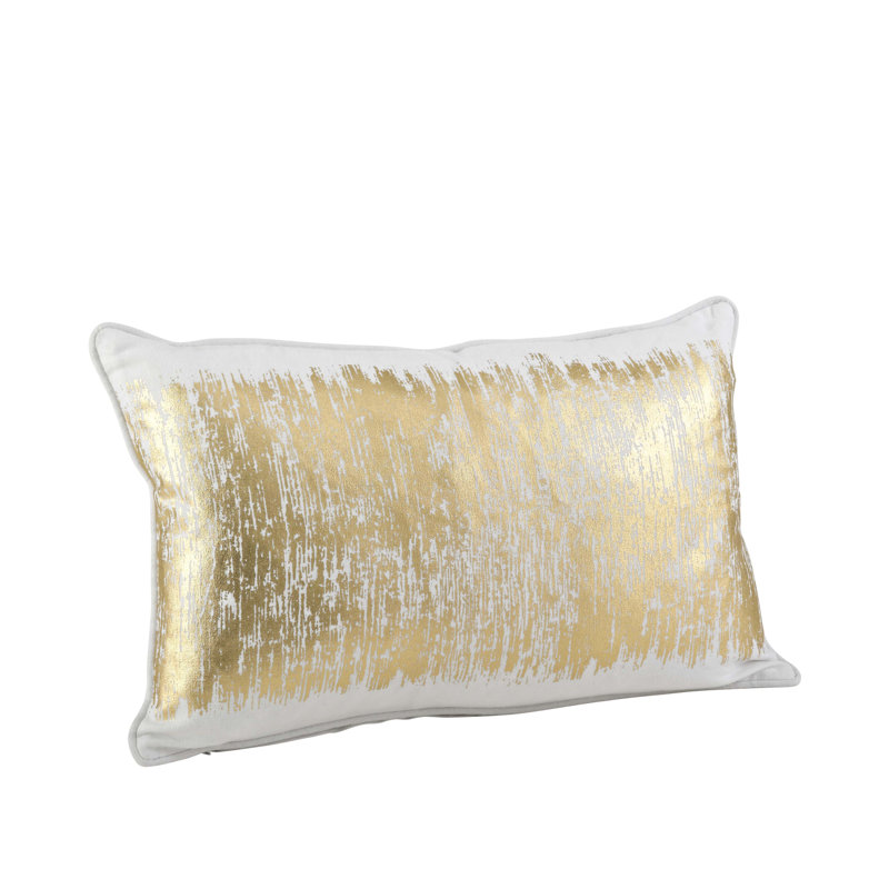Agatha Collection Abstract Cotton Throw Pillow, Gold