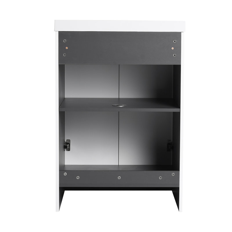 Meuble-lavabo autoportant sans lavabo, Blanc