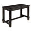 Table de salle à manger à hauteur de comptoir pour 4 personnes, rectangulaire en bois massif, style maison de ferme noir mat patiné, 60 x 30 pouces