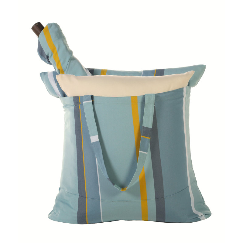 Ensemble de balançoire hamac 4 pièces: balançoire, coussin de dossier, coussin inférieur et sac fourre-tout, Teal and Sun