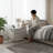 Modern Off-white Nightstand With 2 Drawers And Gold Steel Legs, Mdf Bedroom Side Table | Gift Idea