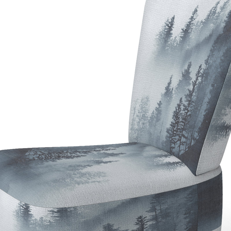Chaise rembourrée Forest - chaise d'appoint Moody Winter Woodland Foggy, Chaise d'appoint sans accoudoirs