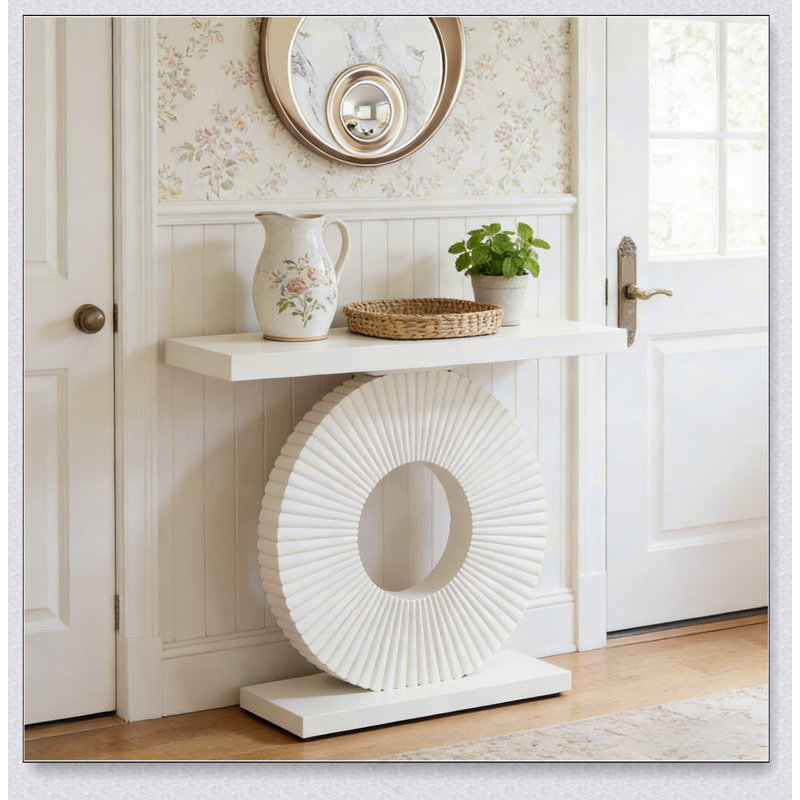 Elegant Entryway Table,Sturdy Hall Table,Versatile Console Table, White