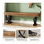 Banc en bois avec pieds en métal