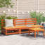 Canapés de patio sans accoudoirs en bois massif 27,6 po x 27,6 po x 26,4 po Ophelia & Co.-1800937542-1779883467