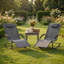 Chaise longue pliante d'extérieur avec coussin, fauteuil inclinable portable pour patio, piscine et pelouse, gris-273343611