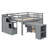 Joley Loft Bed With Retractable Writing Desk And 3 Drawers-796757723-796757718