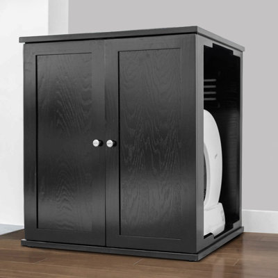 The Refined Feline Self Cleaning Litter Box Cabinet, Ebony