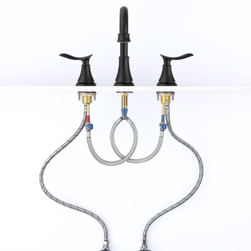 Bathroom faucet with 360 degree turn spout, Matt Black