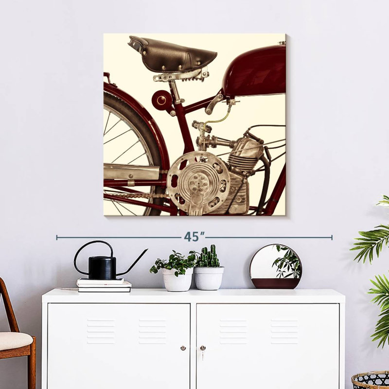 Moteur de moto rétro italien Mehar, H 30 po x l 30 po