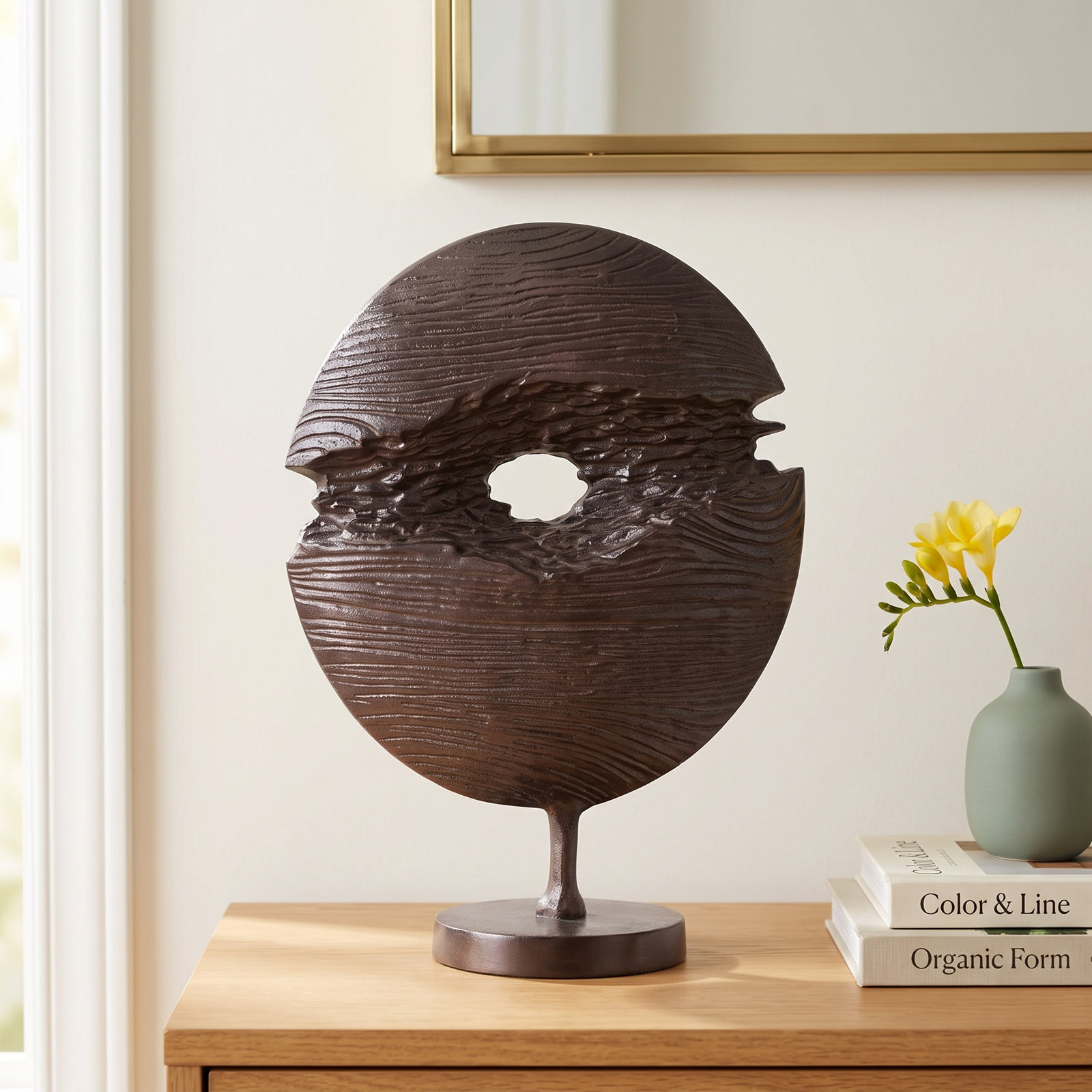 Berken Round Decorative Sculpture