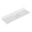 Comptoir de meuble-lavabo en quartz blanc Carrara de 66 po Ariel avec rebord à onglet de 1,5 po d'épaisseur avec lavabo simple rectangulaire et dosseret inclus