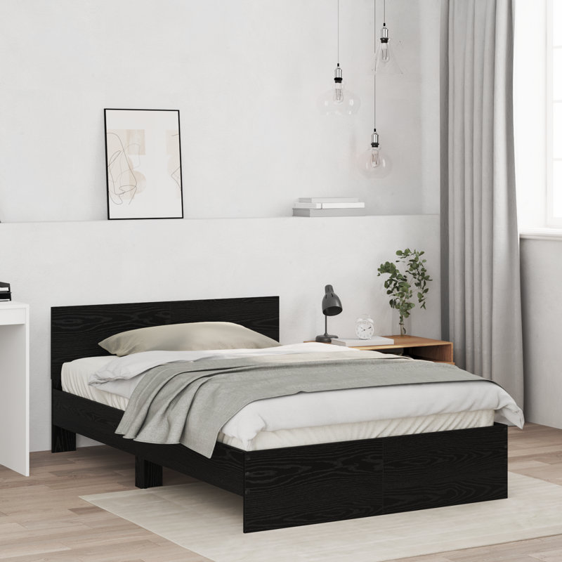 Bed, Black Oak, Small Double (4')