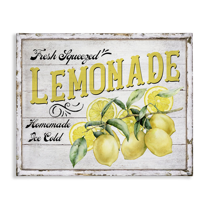 Art mural frais sur toile Limonade fraîche par Creatif Belle bp-584_CN, H 30 po x l 40 po