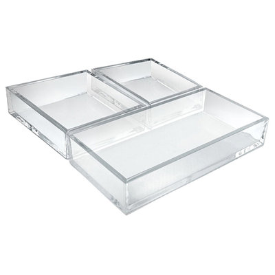 Deluxe Tray 3 Piece Set - Square Trays and Large Tray