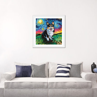 " Tri-Color Corgi Night " by Aja Trier