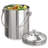 iDesign Brushed Stainless Steel 1.3-gal. Kitchen Countertop Compost Bin with Charcoal Filters