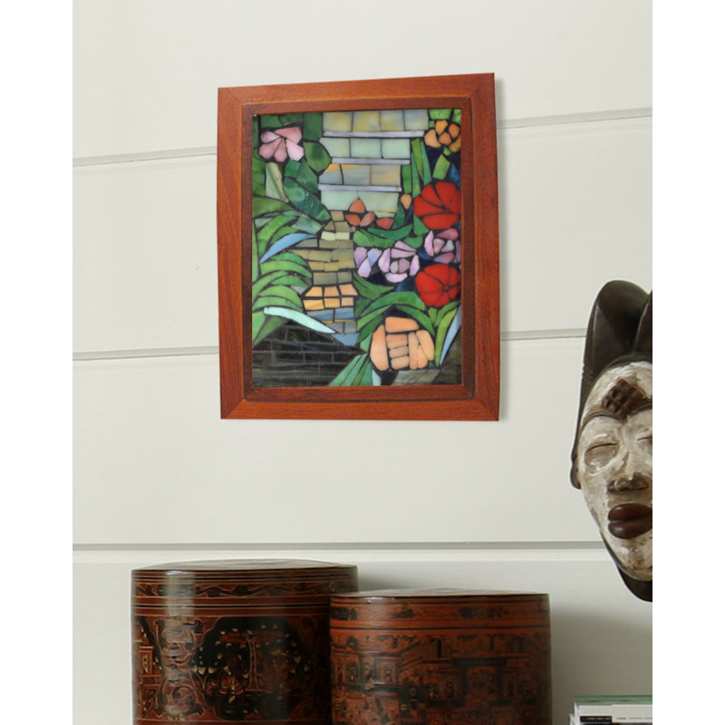 Handmade Traditional Plants & Flowers Wall Decor on Glass