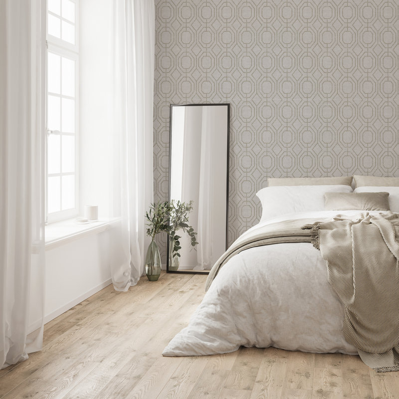 Transform Geometric Vinyl Peel & Stick Wallpaper Double Roll, Beige