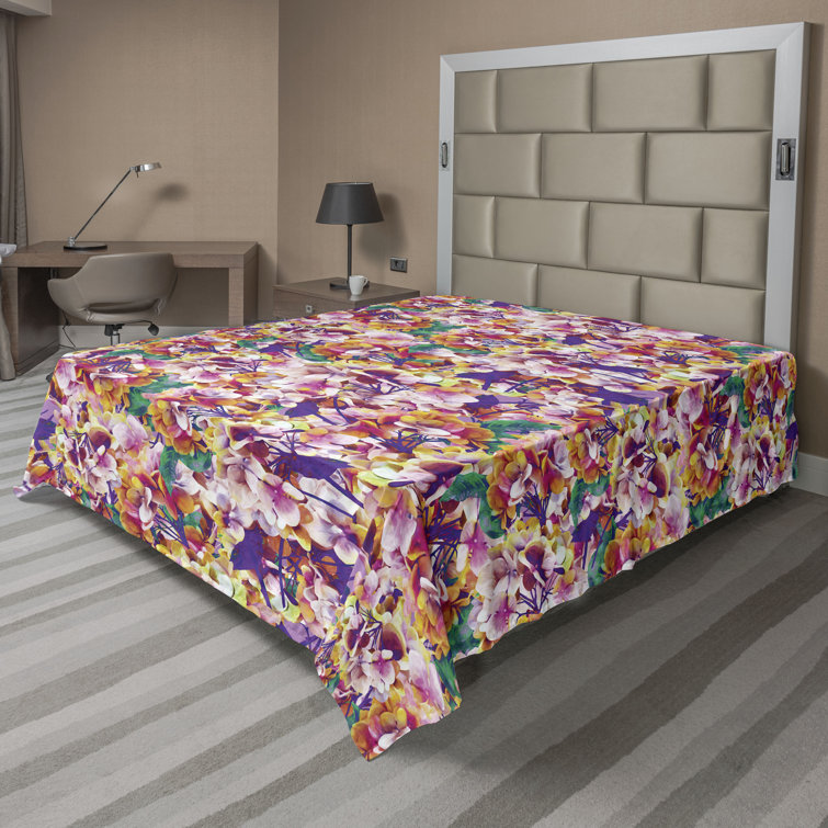 Ambesonne, drap plat floral pivoines, art botanique printanier