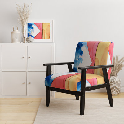 Mélange de bleu et de blanc en marbre - Chaise d'appoint et fauteuil rembourrés modernes
