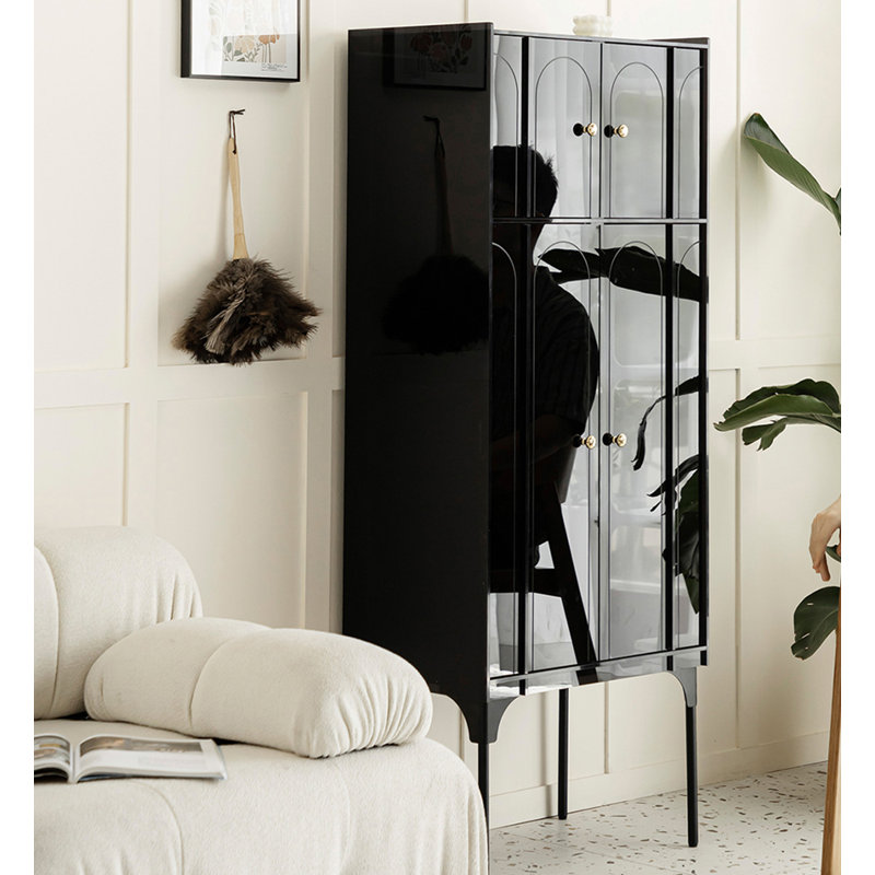 Armoire d'appoint en acrylique Light Luxury, Noir