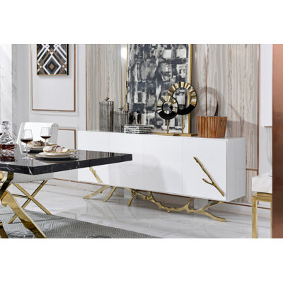 Legend Modern White & Gold Buffet