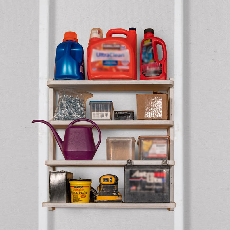 Stud Shelving, 4 Shelves, Unfinished (24"), 24" H x 24" W x 10" D