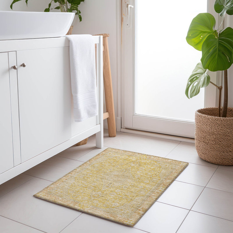 Tapis intérieur / extérieur lavable à la machine Claudian ACN1651, Rectangle 1 pi 8 po x 2 pi 6 po