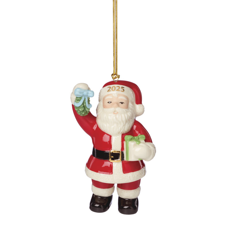 2025 Santa with Mistletoe Ornament