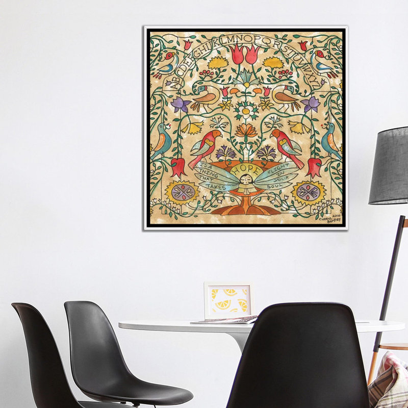 "Hope" par Cheryl Bartley-impression d’art graphique, Toile blanche encadrée, H 37 po x l 37 po x P 1,5 po, Pas de tapis