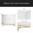 Modern 2-Door Locker Accent Cabinet With Tapered Metal Feet